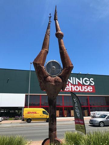 Kerbside Hard Rubbish Assembled into Giant EMF Absorbing Statue on South Road in Adelaide